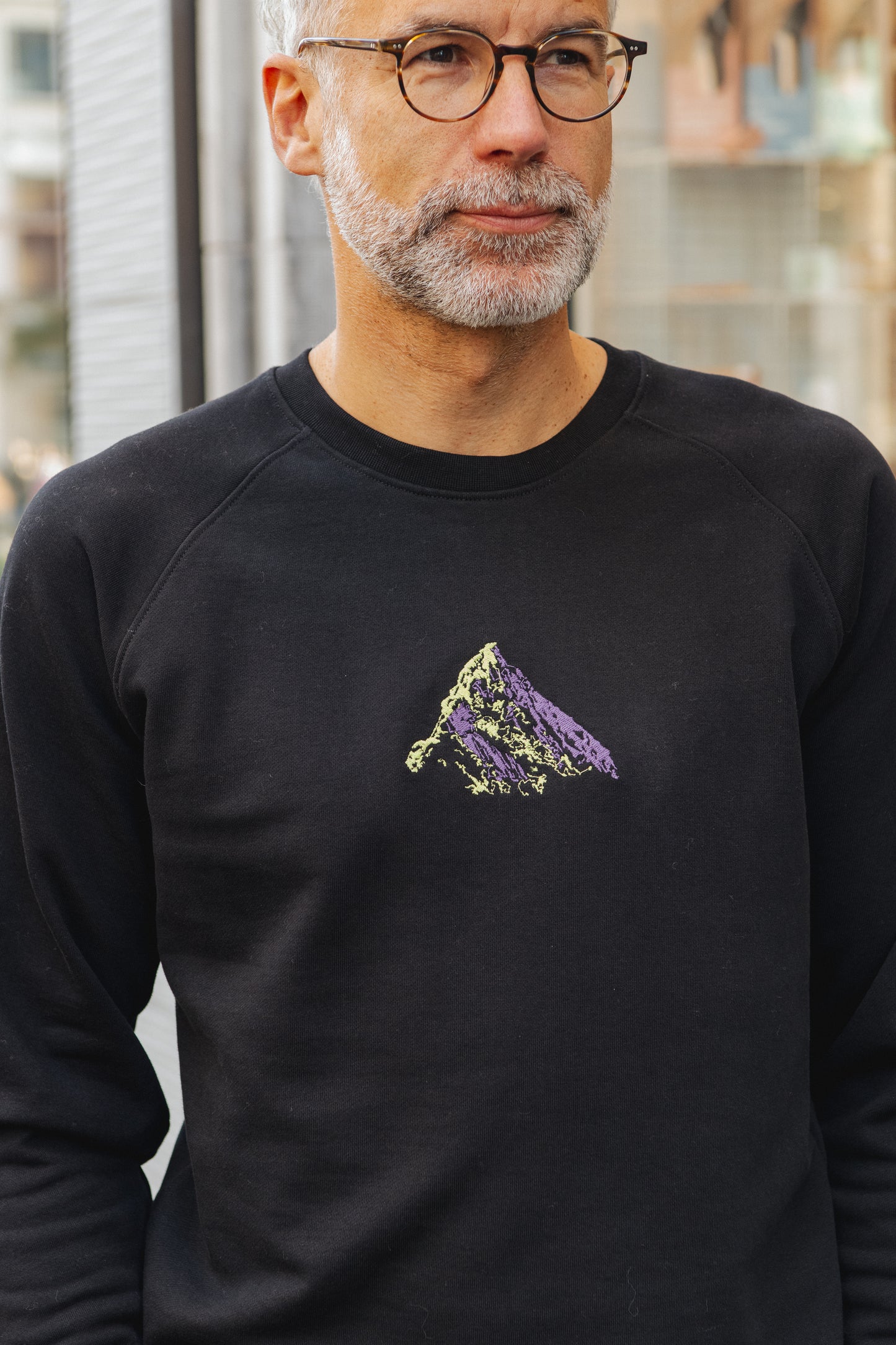 LAST ONE in XS - Malmoe Logo Peak Sweatshirt - Black