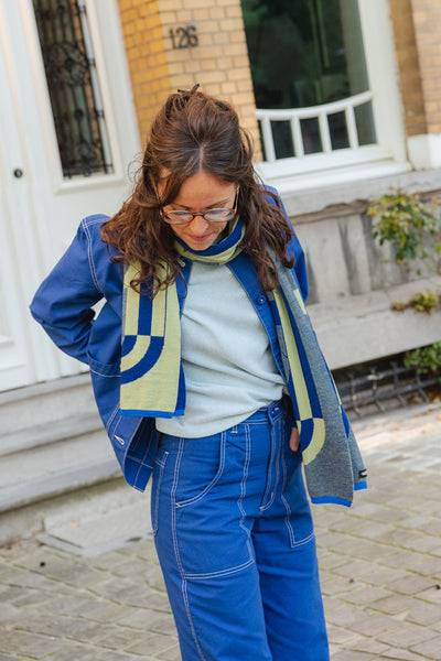 LAST ONE in S - Stiby Canvas Jacket - Surf Blue