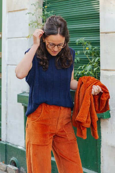 Stiby Corduroy Jacket - Cinnamon Orange