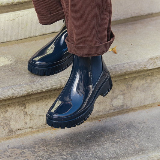 Peachy Waterproof Boots - Navy