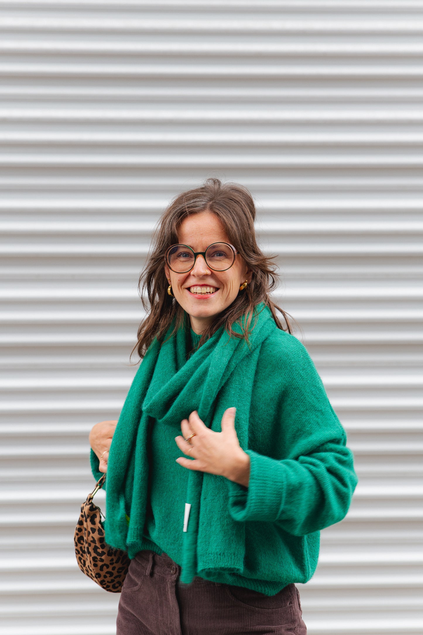 Yukinaa Solid Scarf - Emerald Green