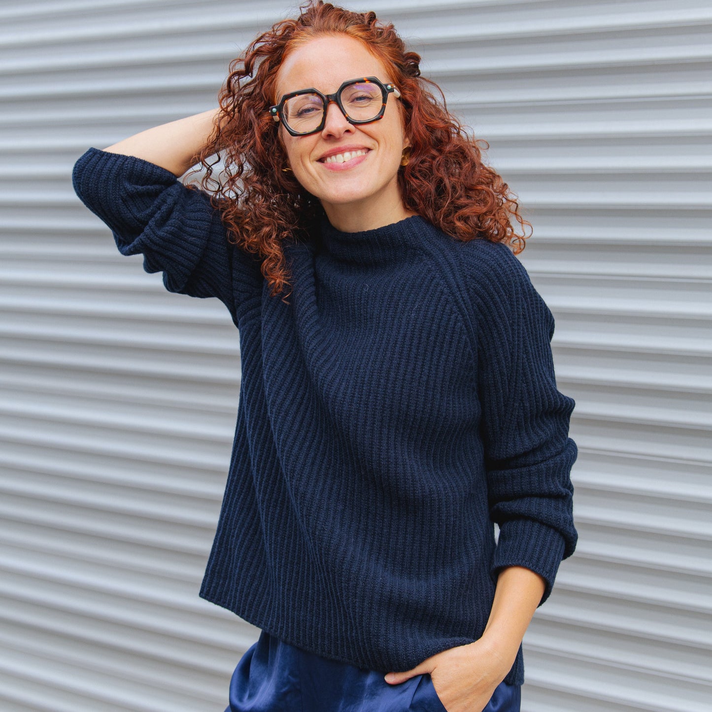 Paola Wool Sweater - Blue Mora