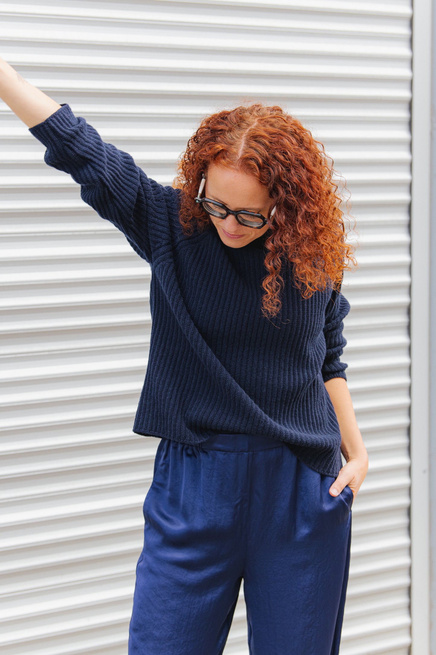 Paola Wool Sweater - Blue Mora