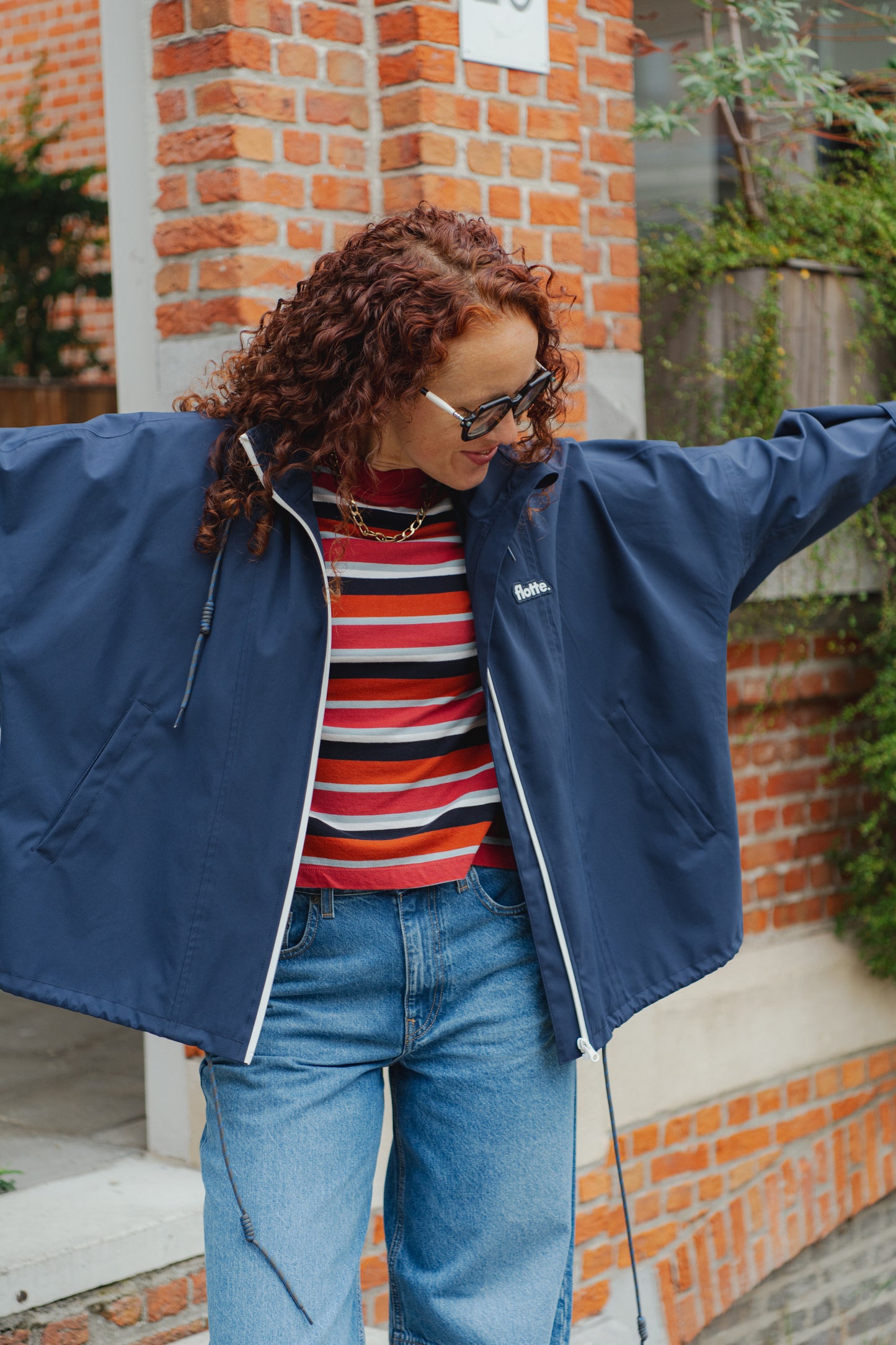 Lourmel Waterproof Short Cape Jacket - Indigo
