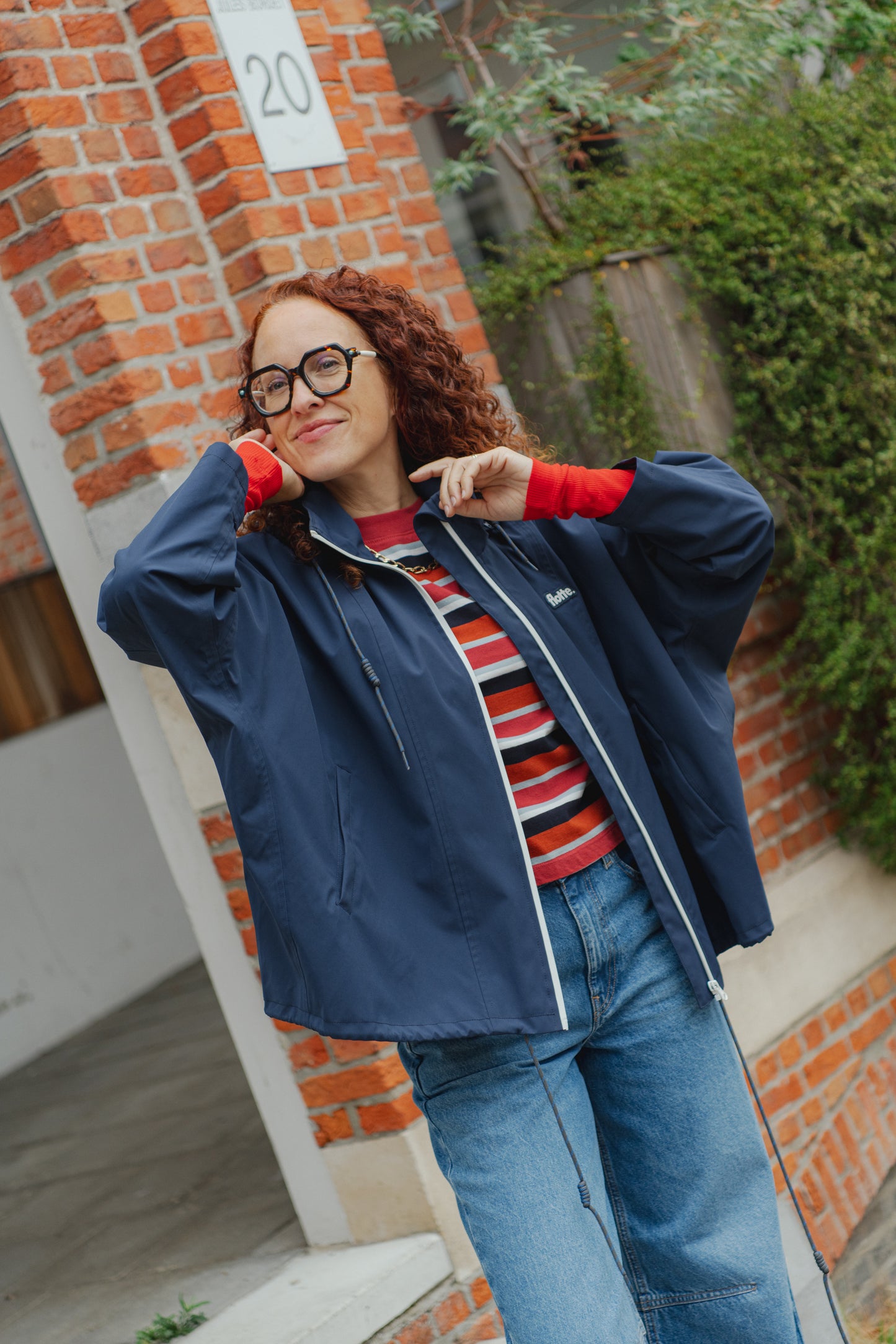 Lourmel Waterproof Short Cape Jacket - Indigo