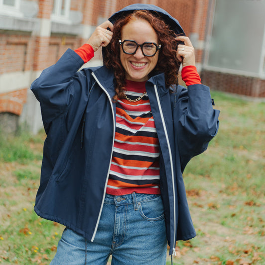 Lourmel Waterproof Short Cape Jacket - Indigo