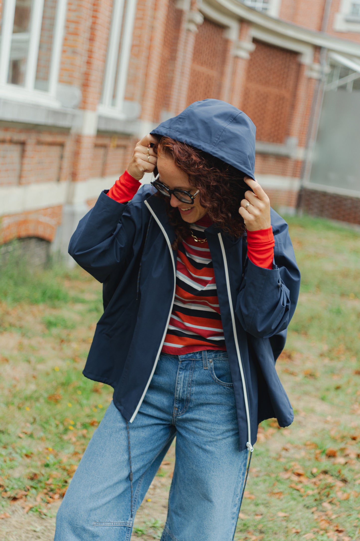 Lourmel Waterproof Short Cape Jacket - Indigo