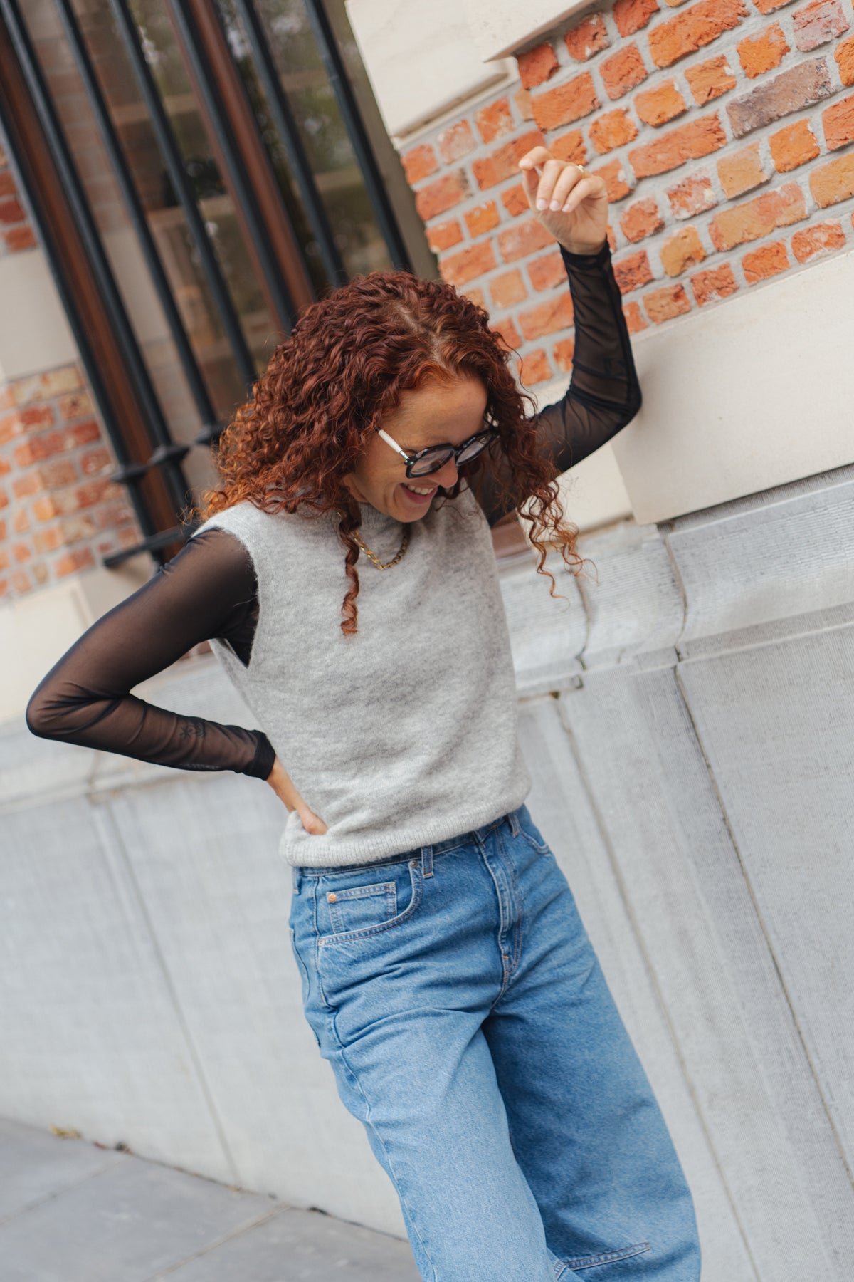 Dora Mesh Longsleeve - Black