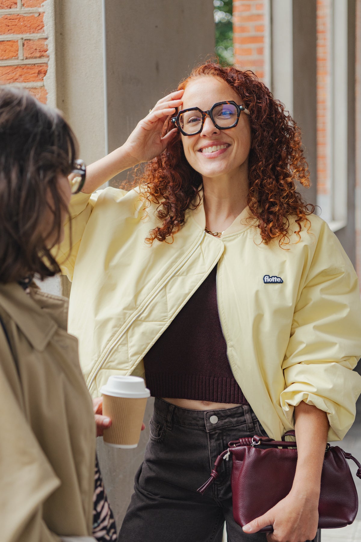 Alesia Oversized Bomber - Butter