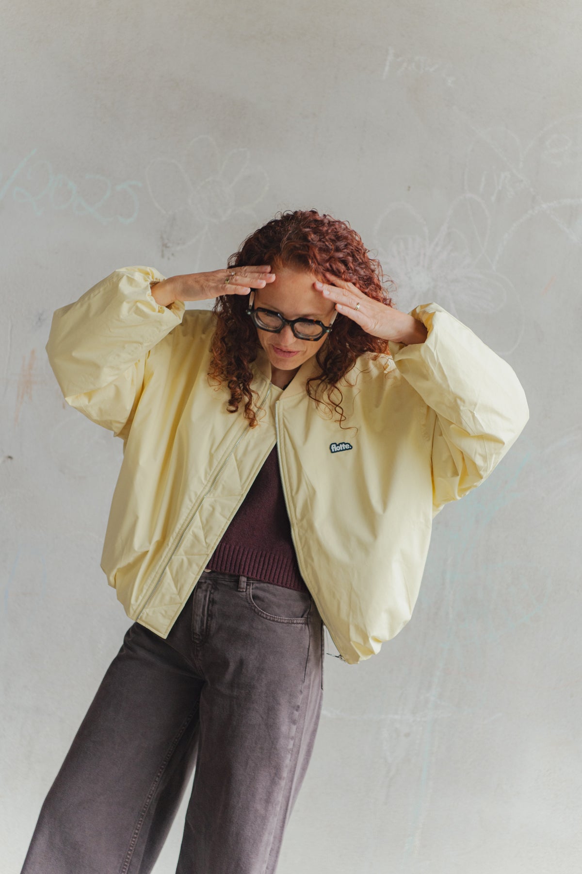 Alesia Oversized Bomber - Butter