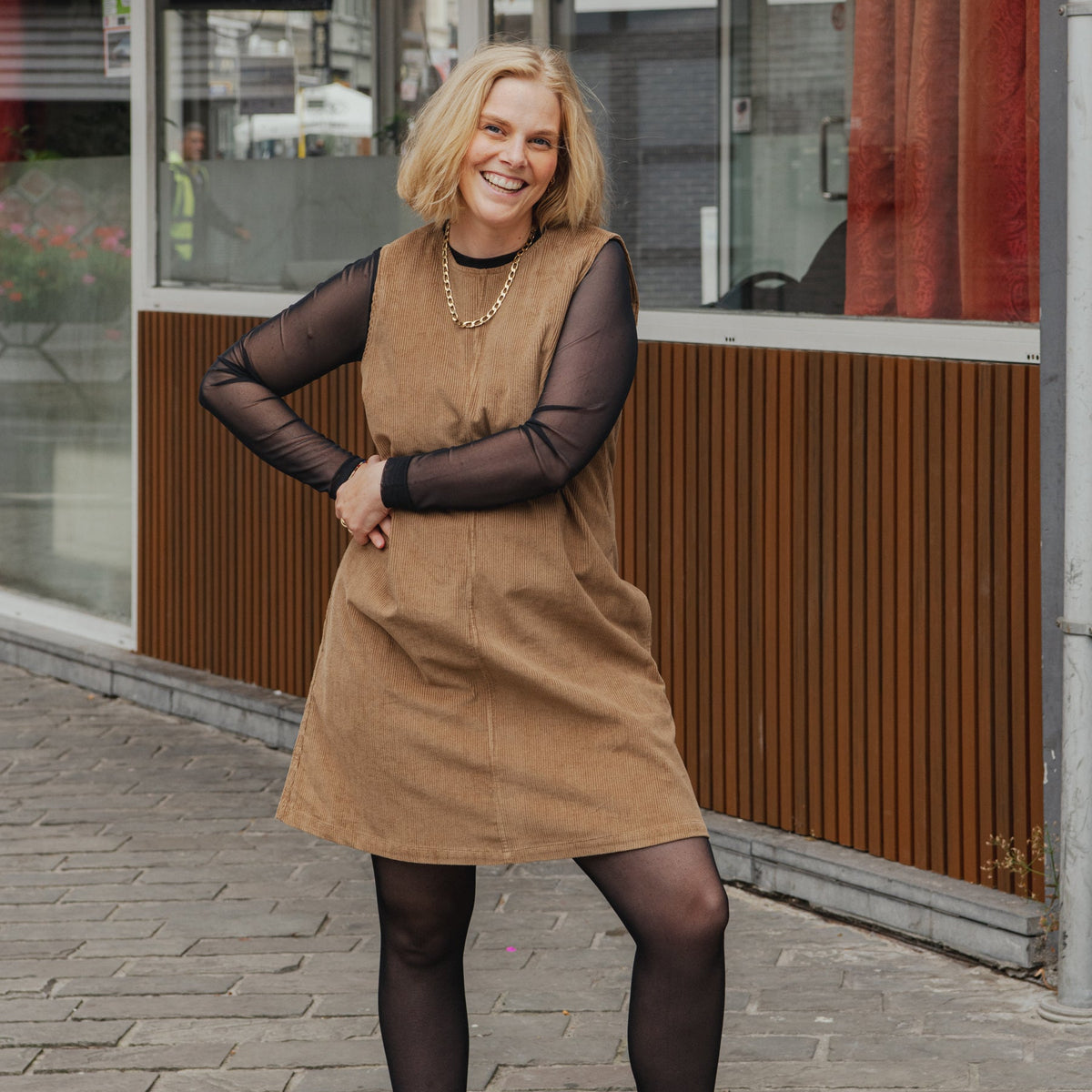 Corduroy Mini Dress - Amberwood