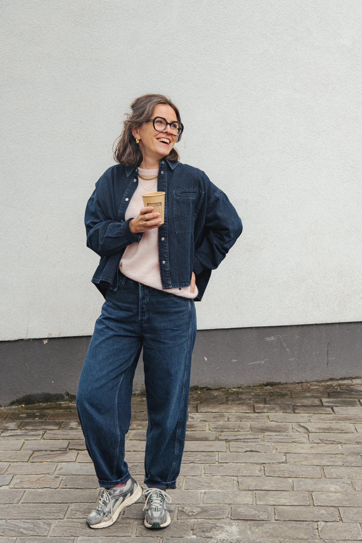 LAST ONE in L - Nalaani Denim Blouse - Rinse