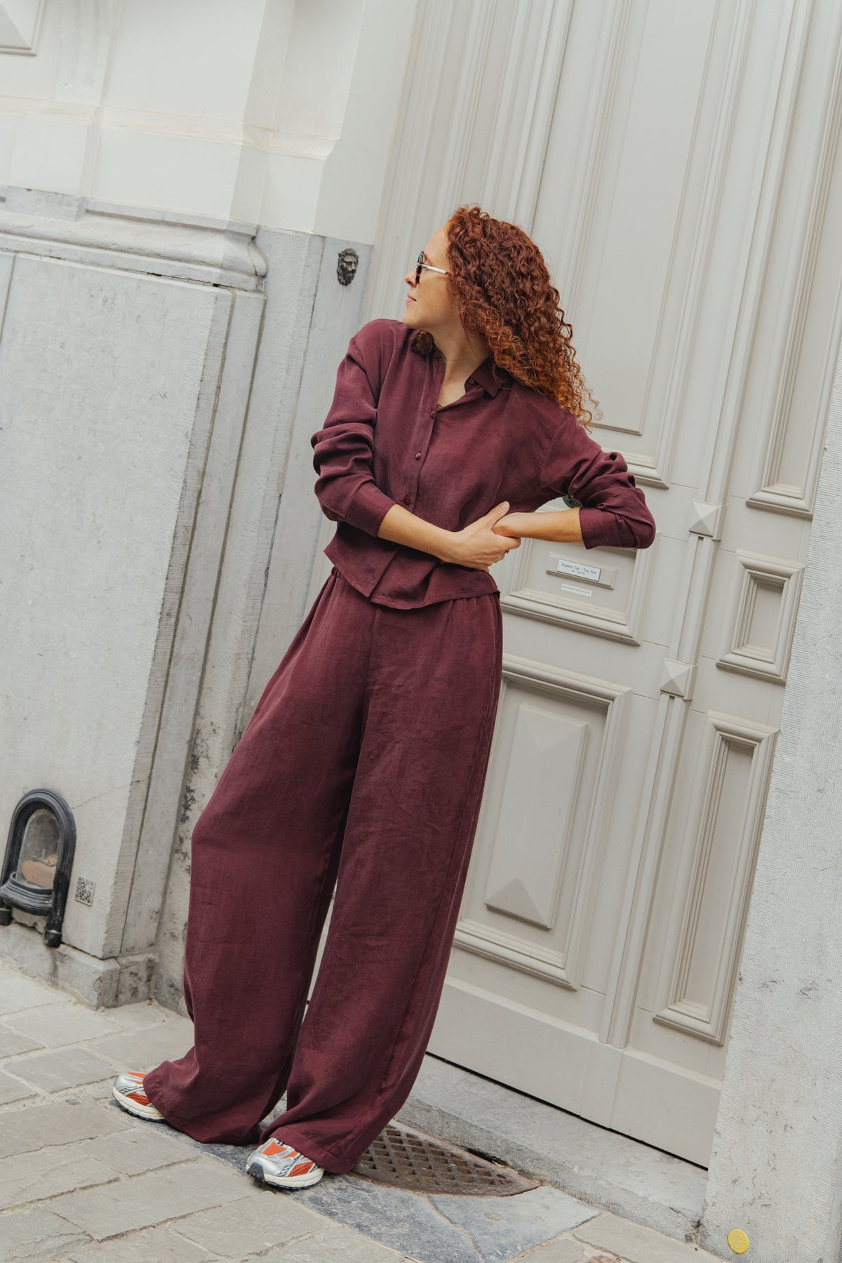 Marla Trousers - Wine Red