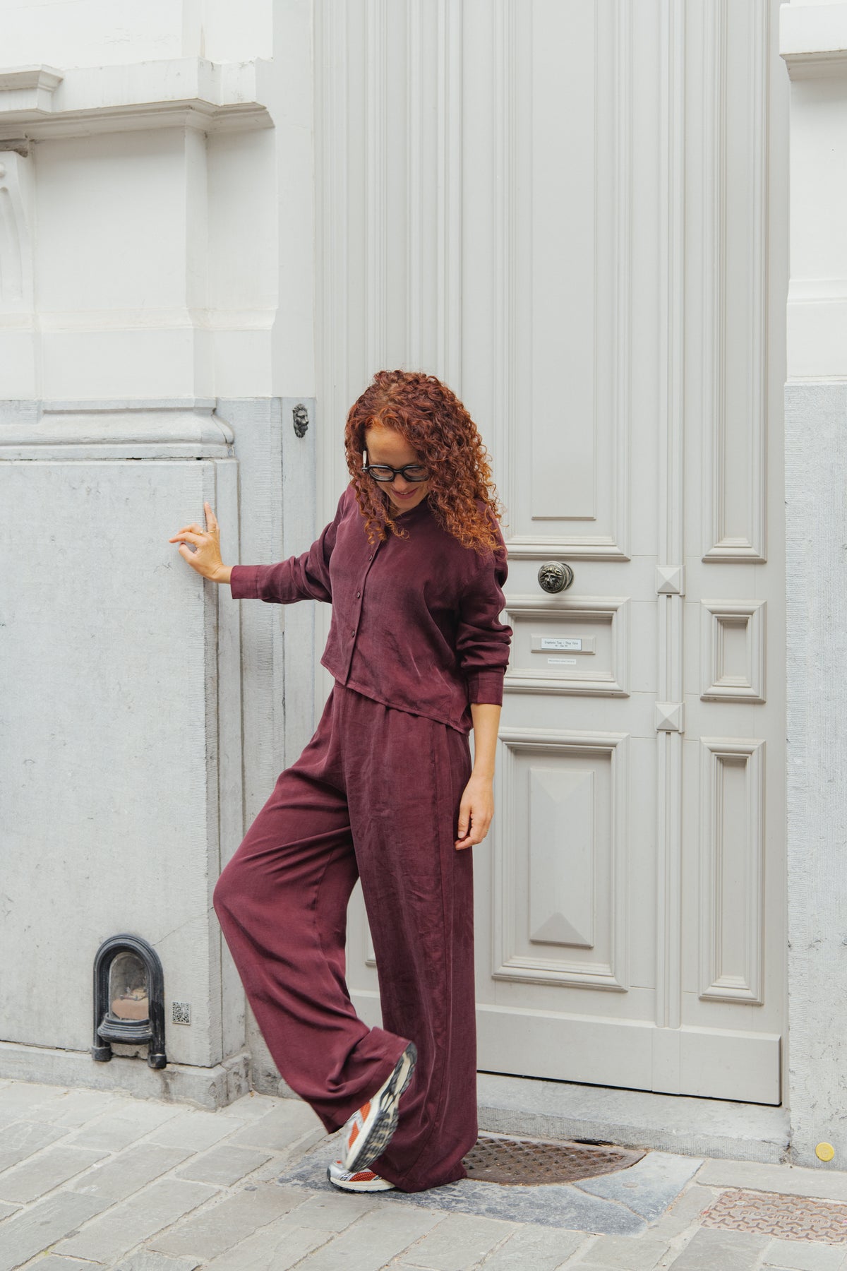 Marla Trousers - Wine Red