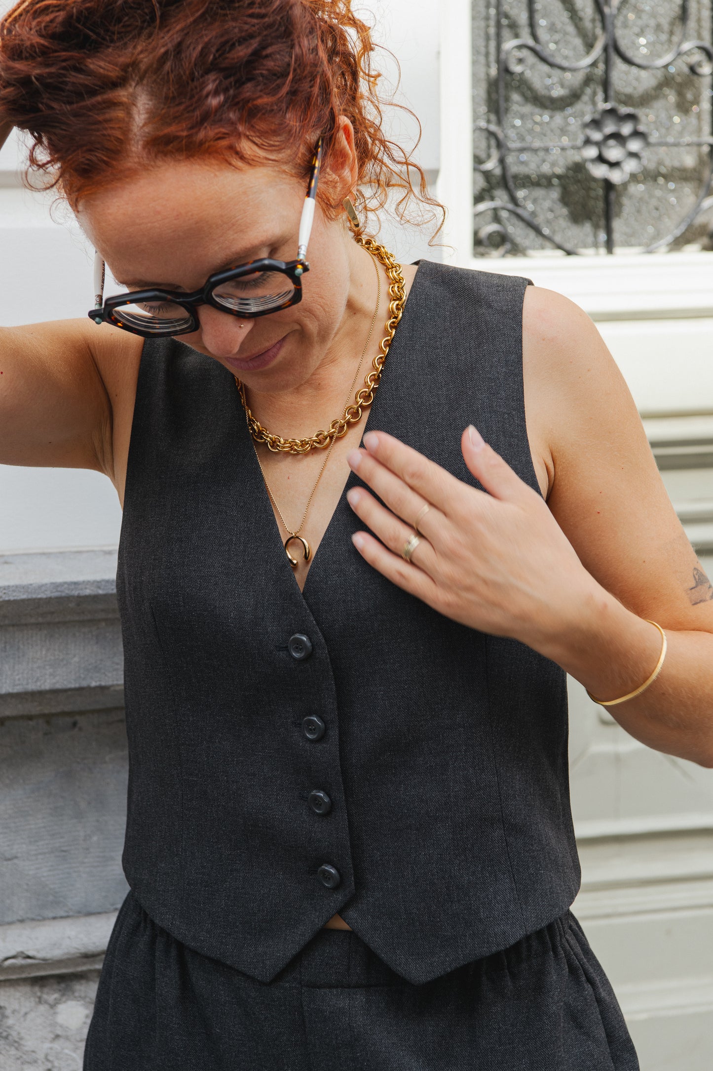 LAST ONE in M - Jonvaalie Premium Mel Pants - Steel Melange