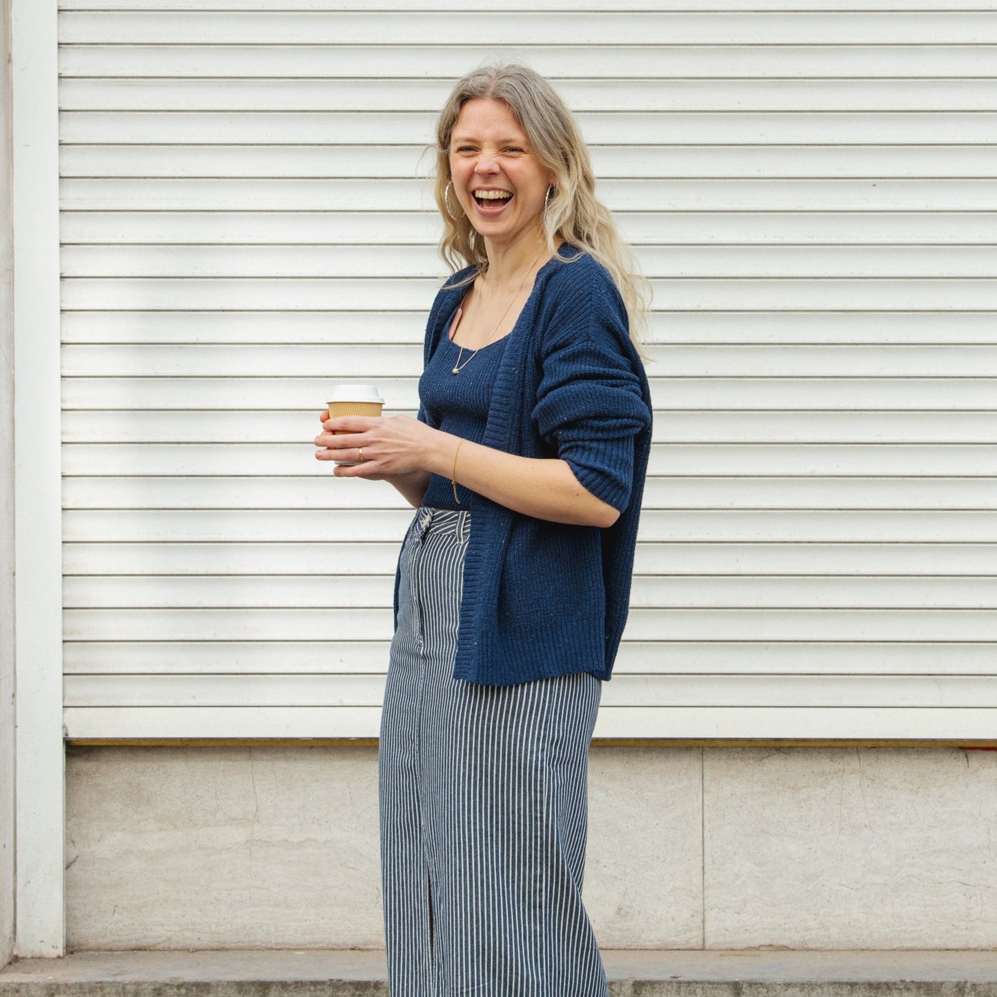 LAST ONE in L - Cara Cardigan - Baltic Blue