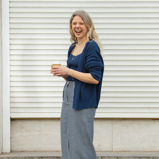 LAST ONE in L - Cara Cardigan - Baltic Blue