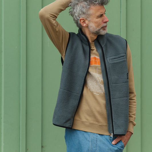 Aableo Fleece Vest - Space Steel