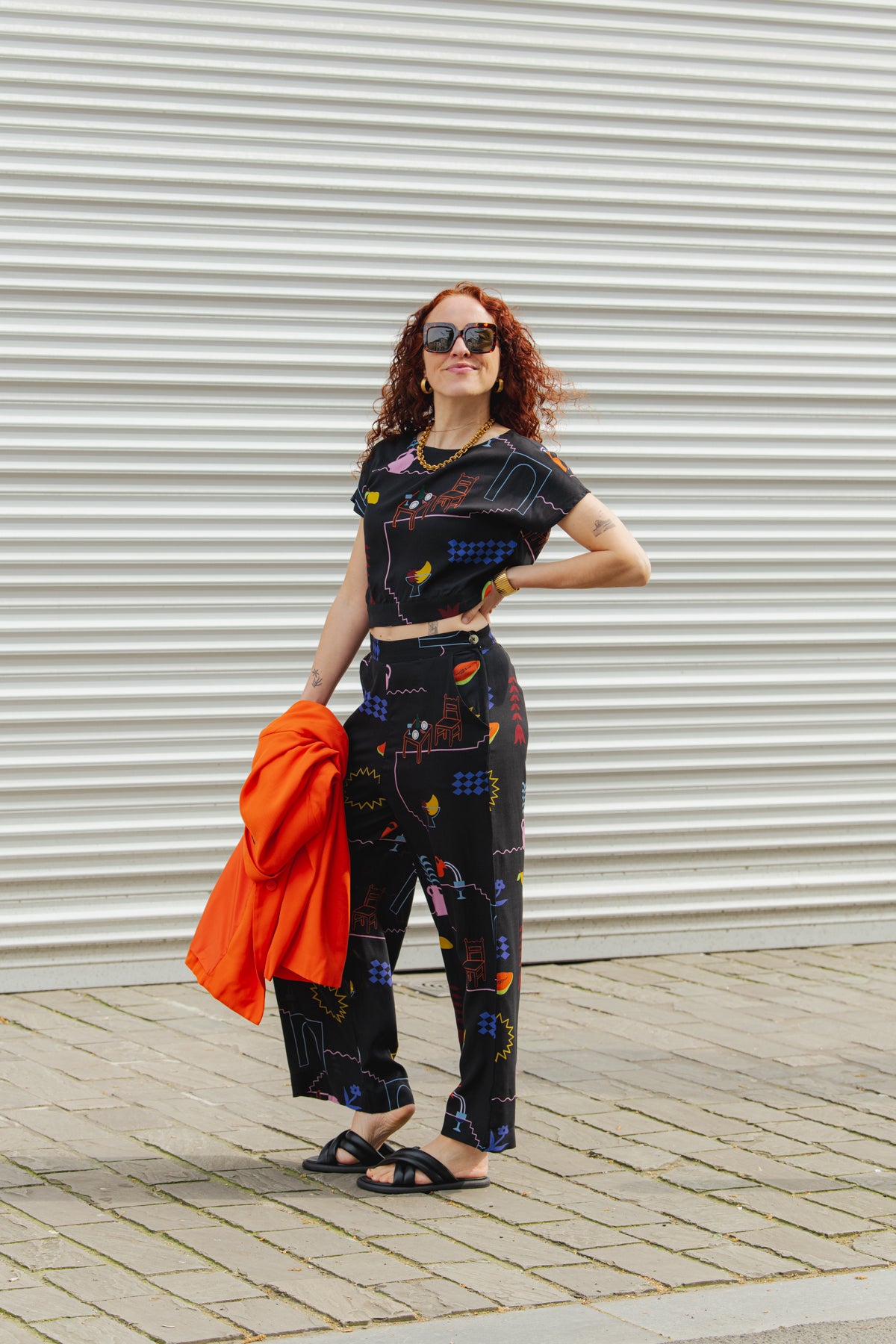 Hebron Top - Holiday Print