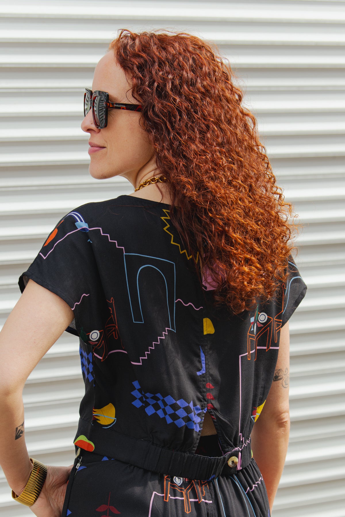 Hebron Top - Holiday Print