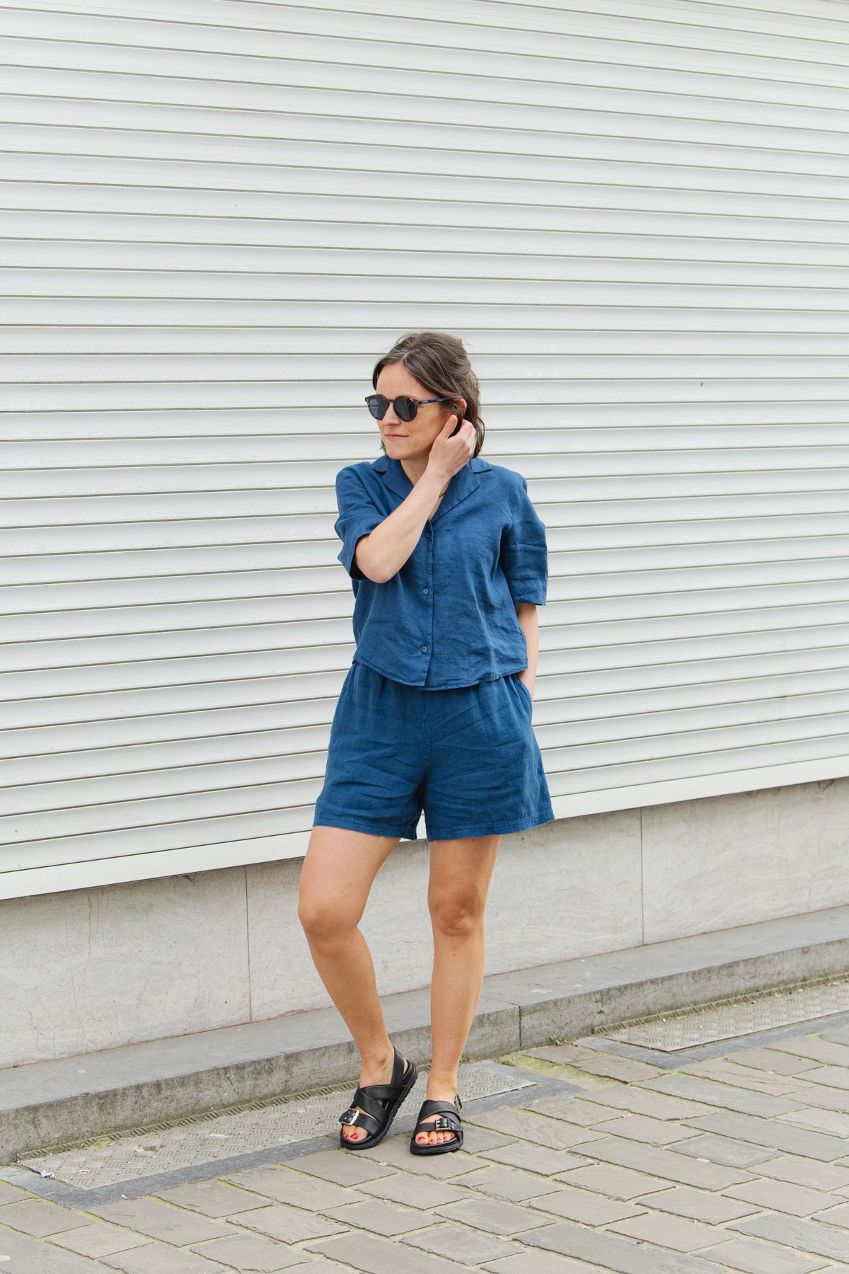 Carol Linen Shirt - Blazing Blue