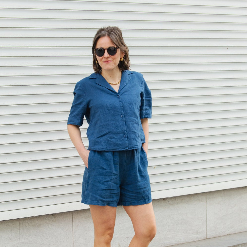 Carol Linen Shirt - Blazing Blue