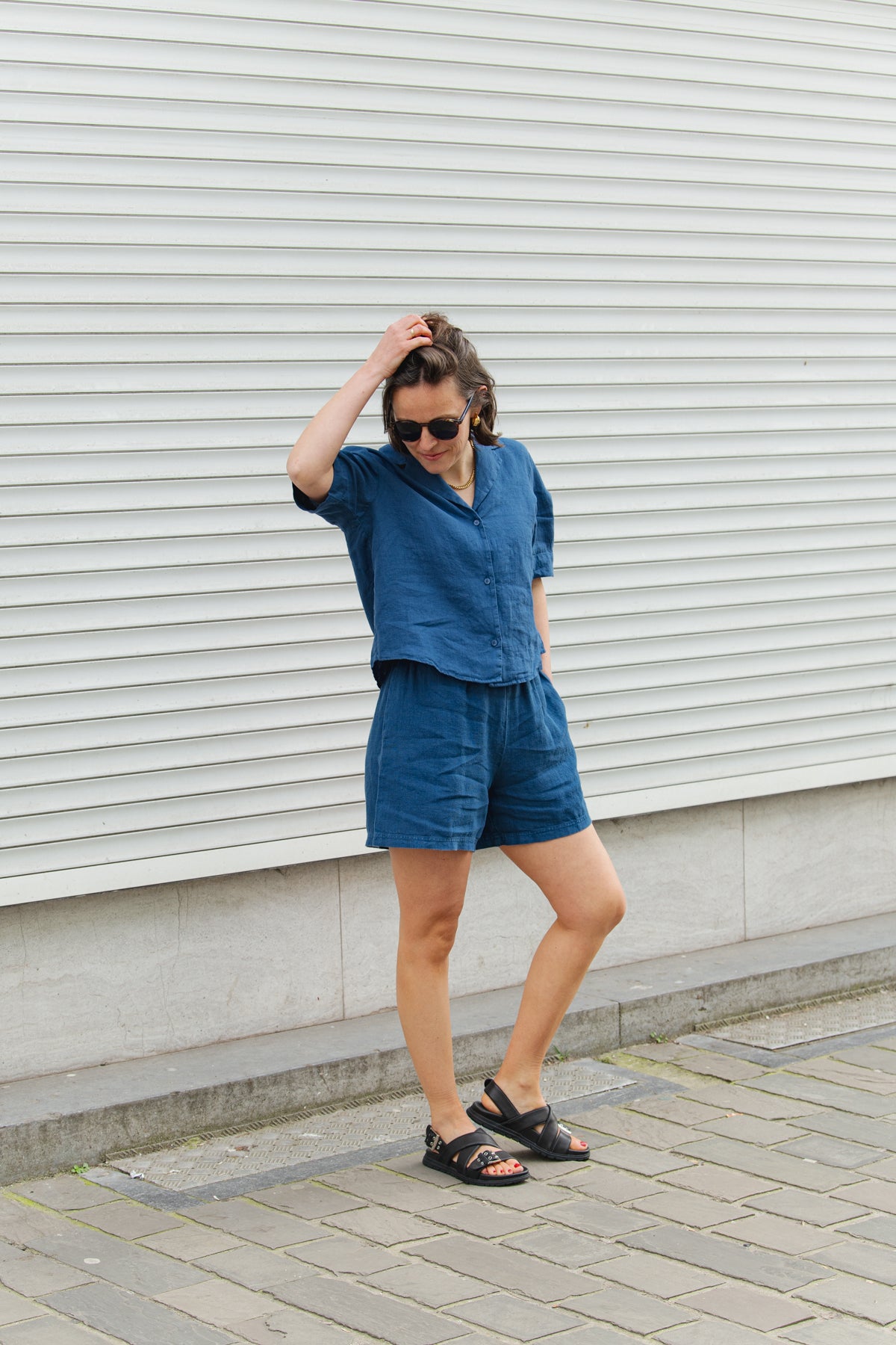 Carol Linen Shirt - Blazing Blue
