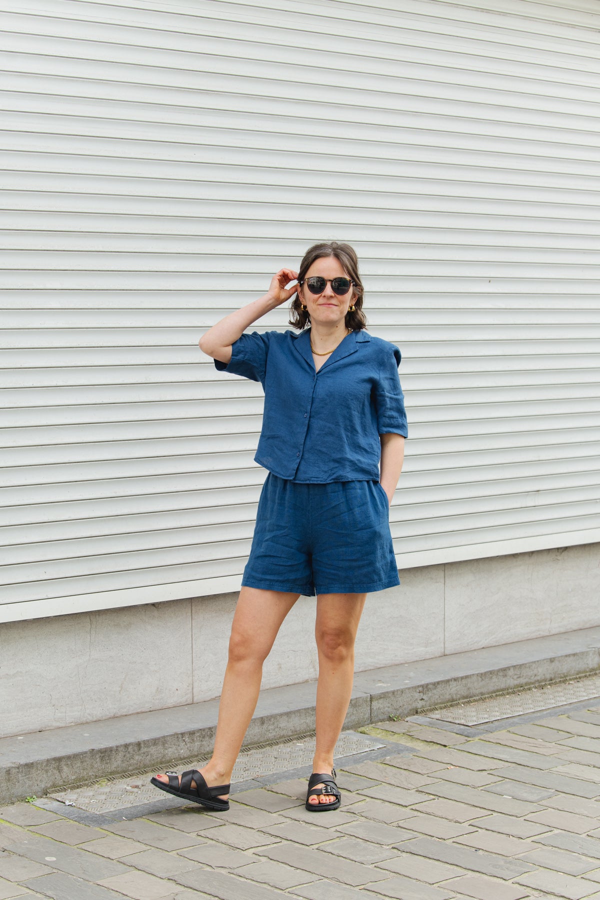 Carol Linen Shirt - Blazing Blue
