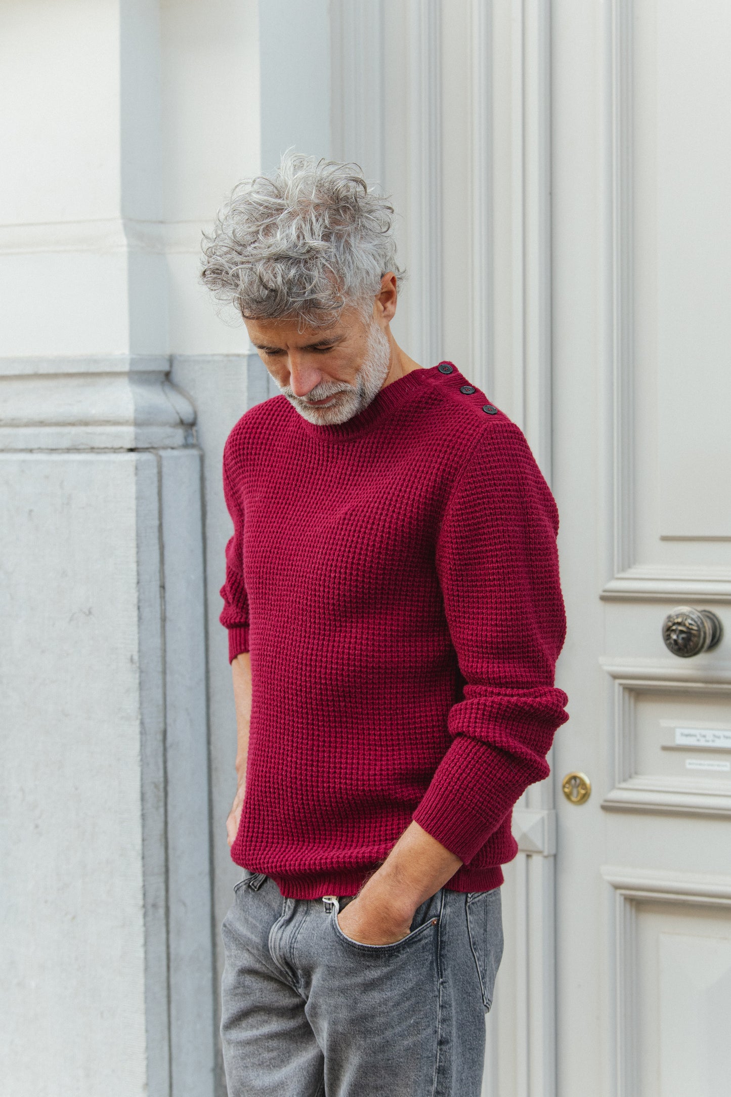 Gioele Wool Sweater - Red