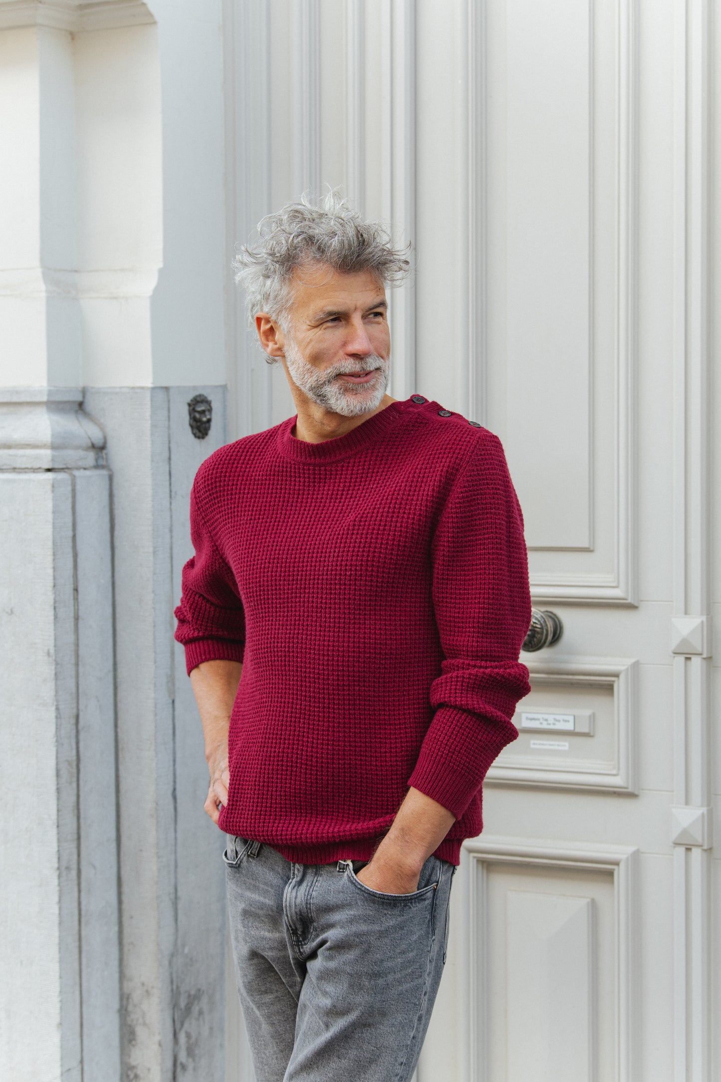 Gioele Wool Sweater - Red