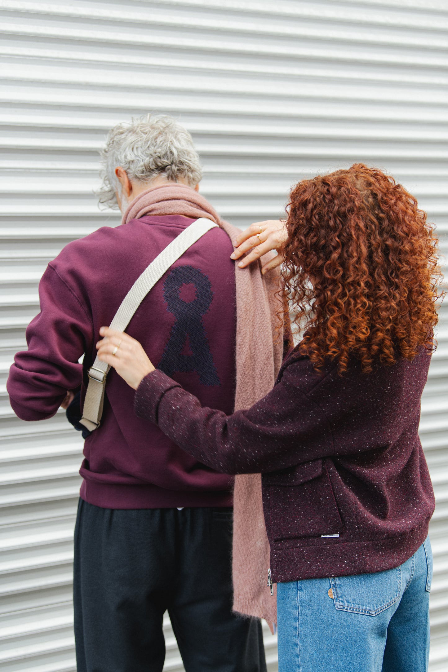 Emaal Zick Zack Sweater - Dark Cranberry