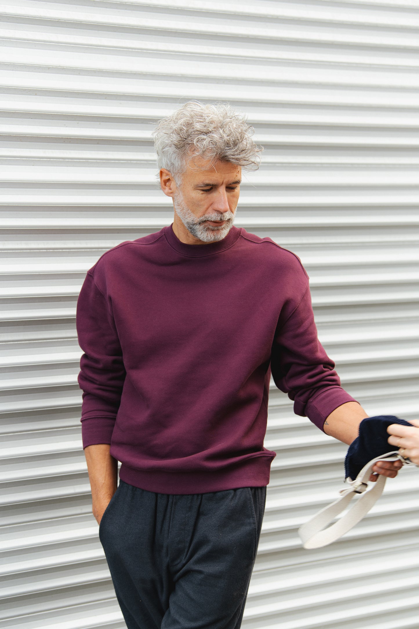 Emaal Zick Zack Sweater - Dark Cranberry