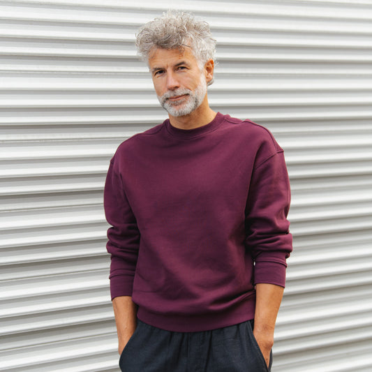 Emaal Zick Zack Sweater - Dark Cranberry