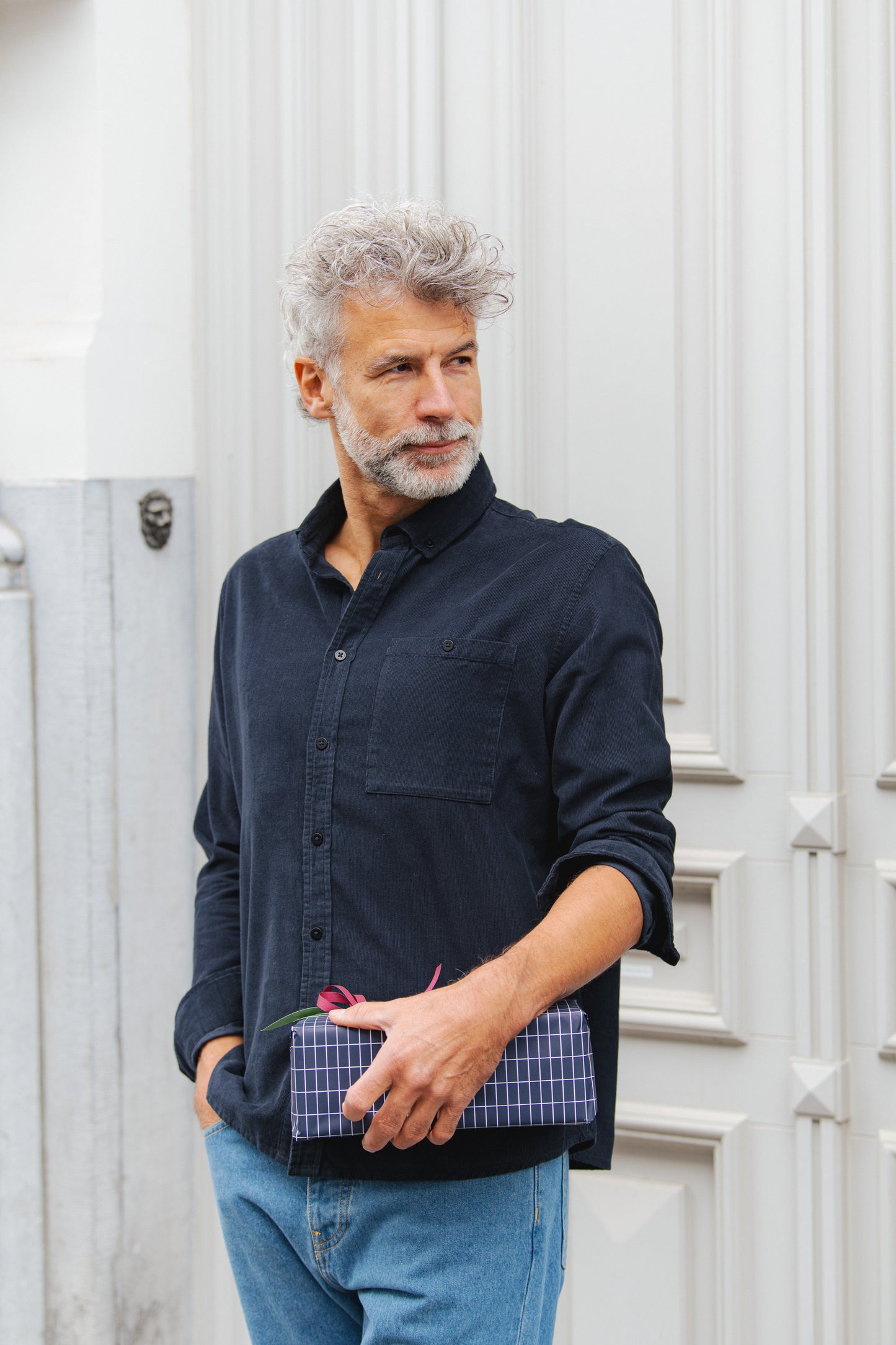 Anto Corduroy Shirt - Navy