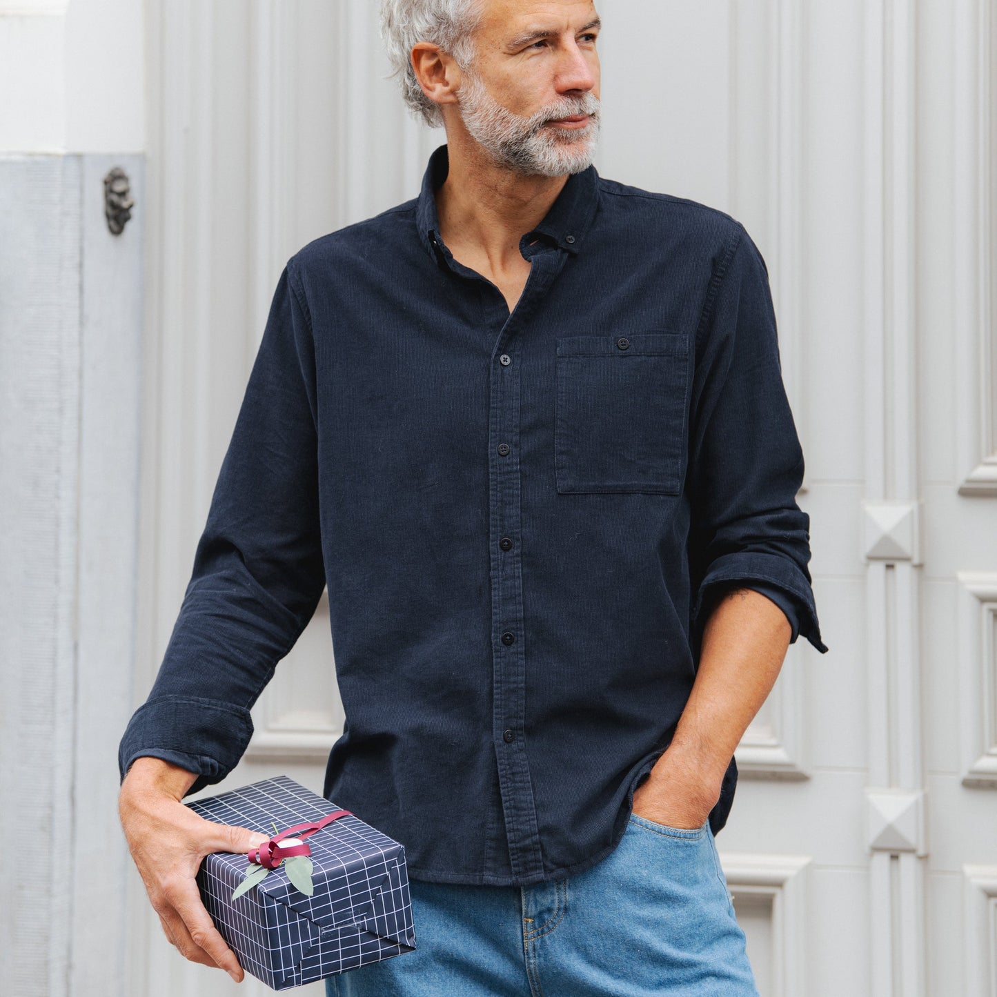 Anto Corduroy Shirt - Navy