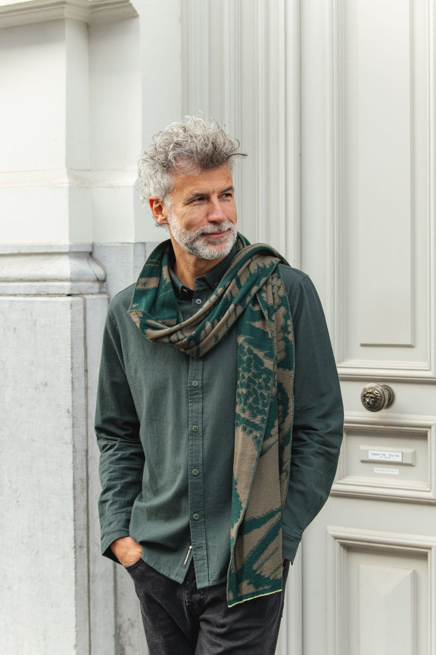 LAST ONE in L - Anto Microchecks Shirt - Eucalyptus