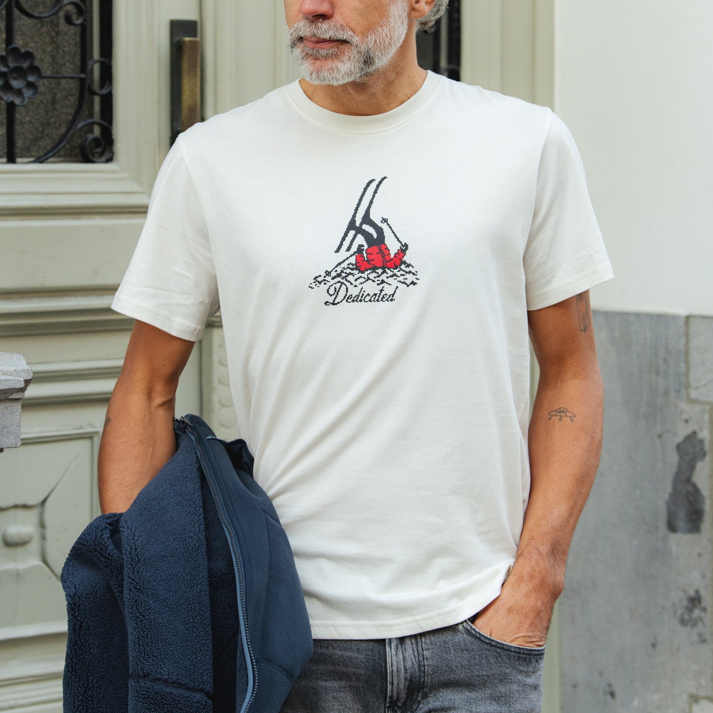 Stockholm Fallen Skier T-shirt - White