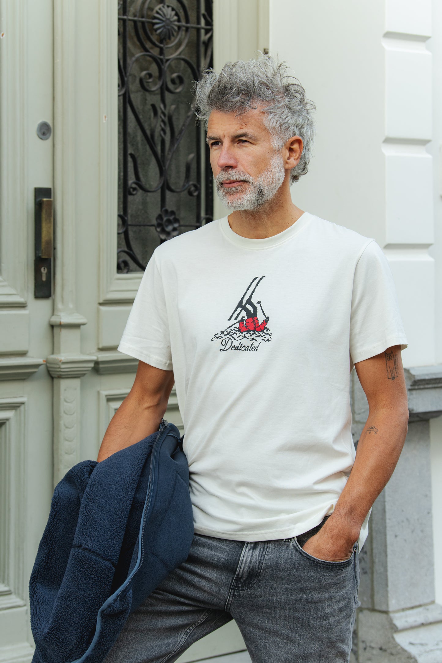 Stockholm Fallen Skier T-shirt - White