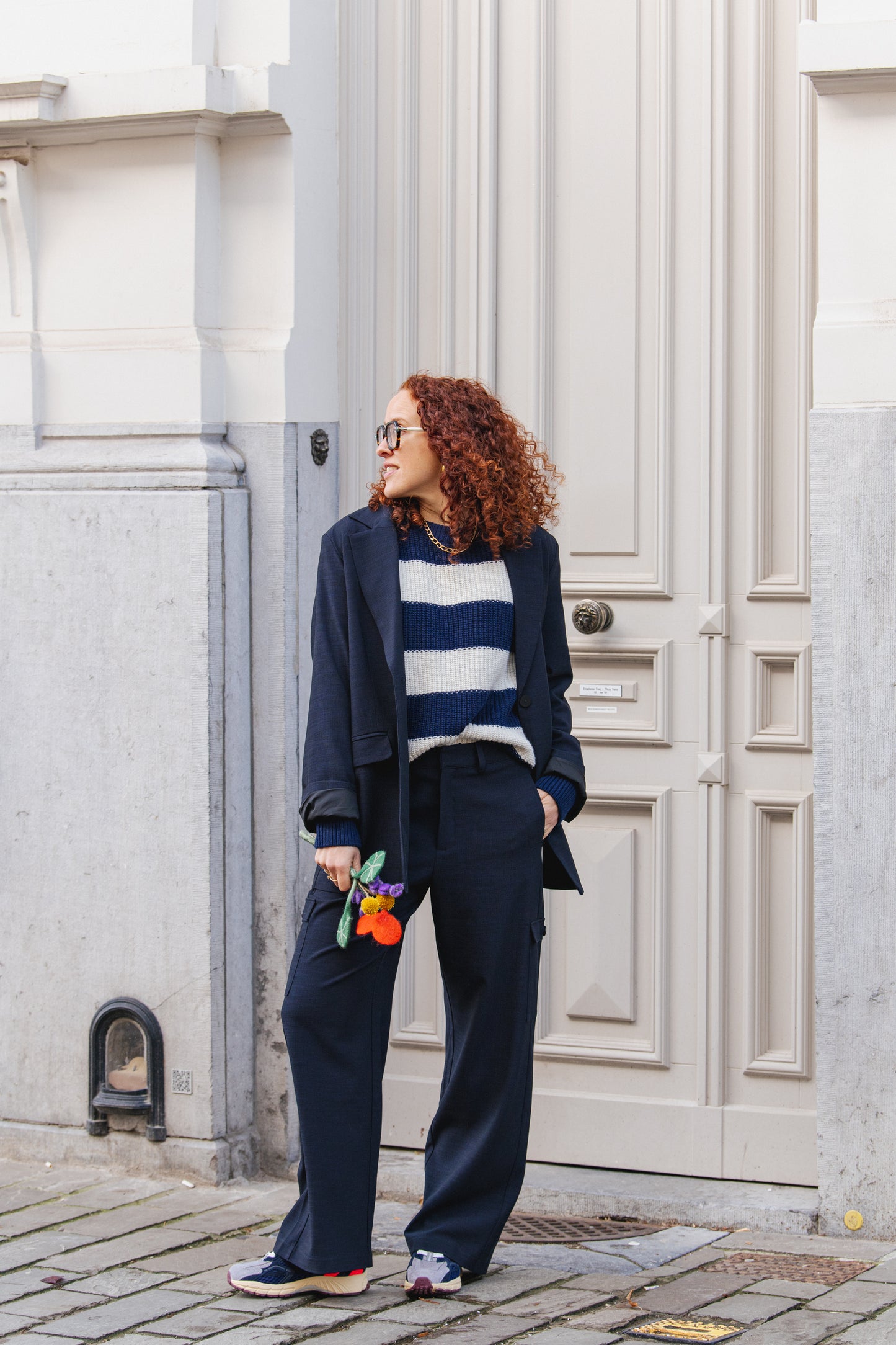 Jels Slitted Oversized Blazer - Nightfall