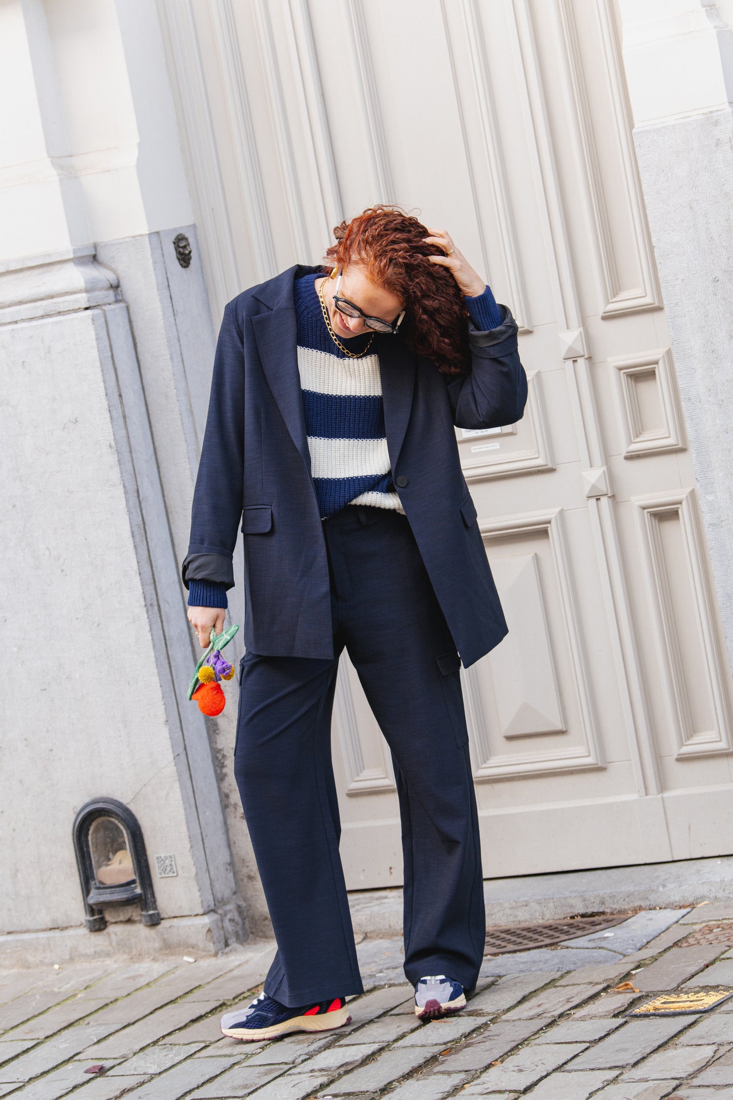 Jels Slitted Oversized Blazer - Nightfall