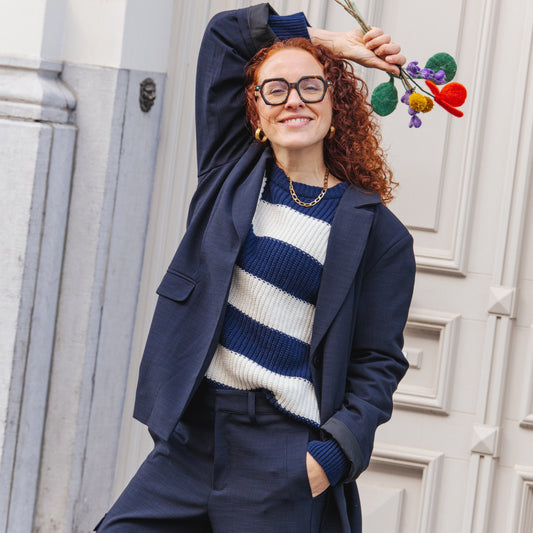 Jels Slitted Oversized Blazer - Nightfall