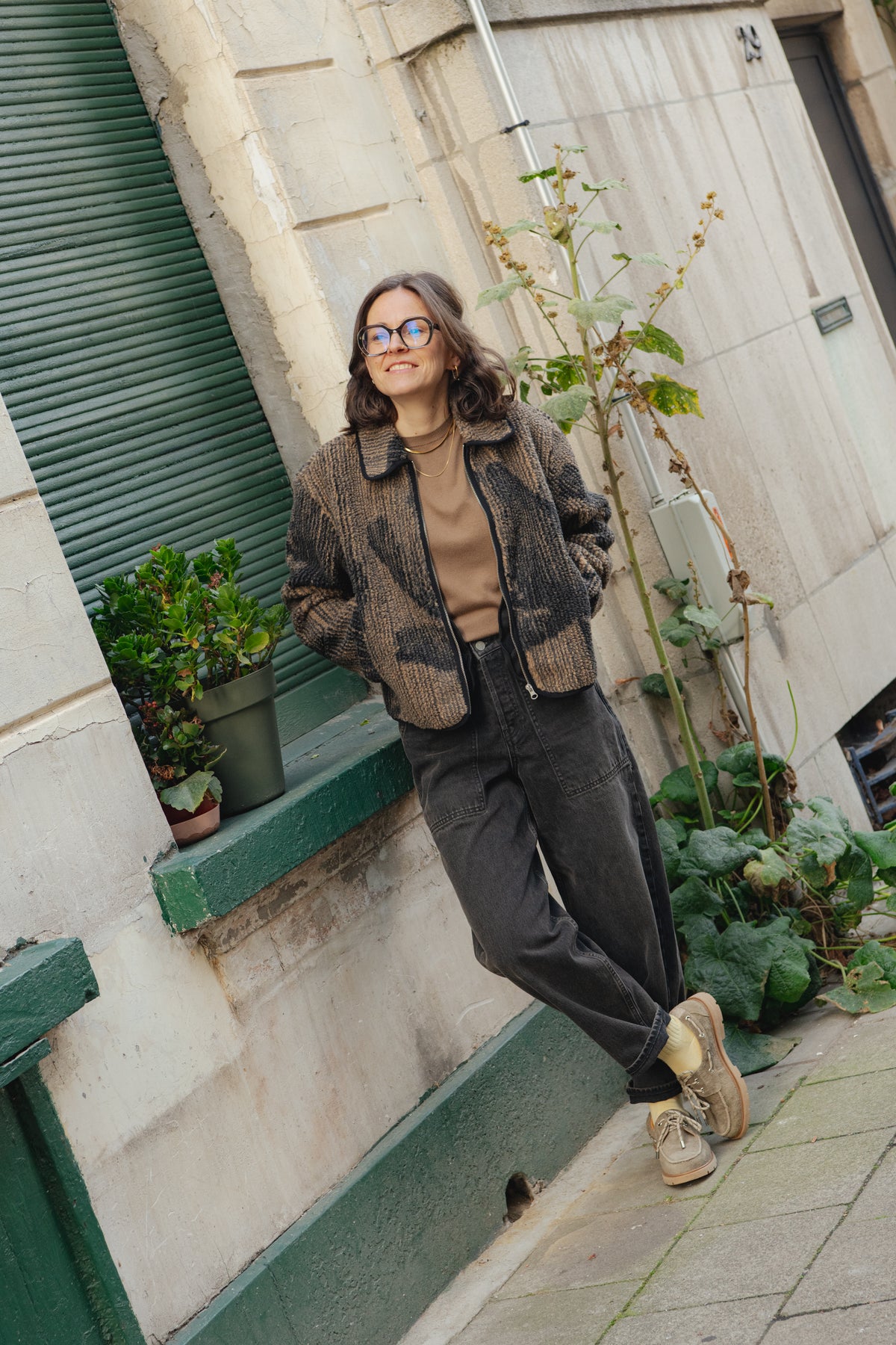 Kendra Teddy Jacket - Lotus Brown