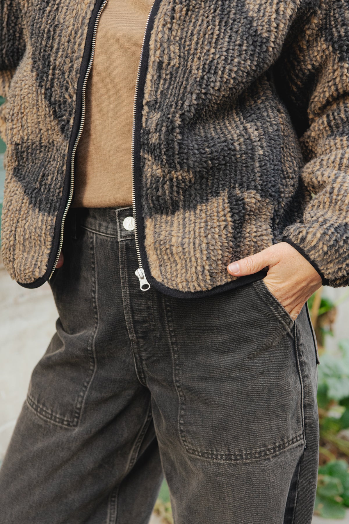 Kendra Teddy Jacket - Lotus Brown