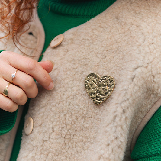 Brooch Golden Heart