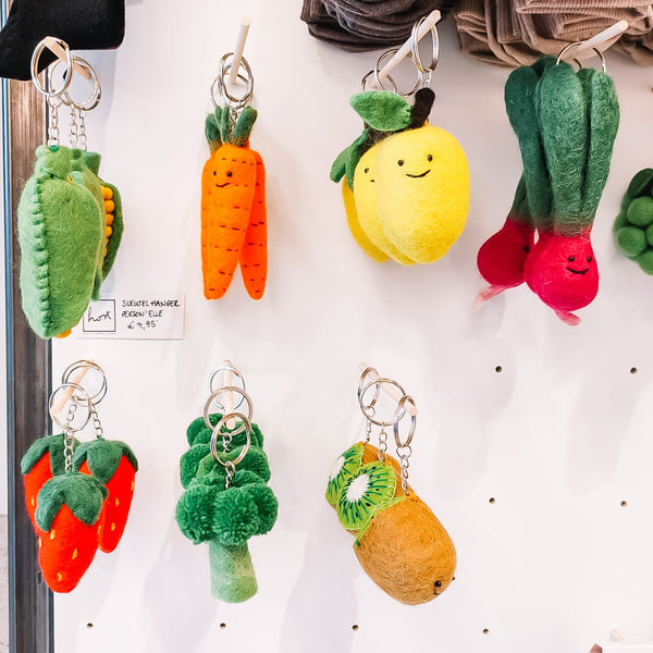 Keychain Wool - Veggies & Fruits