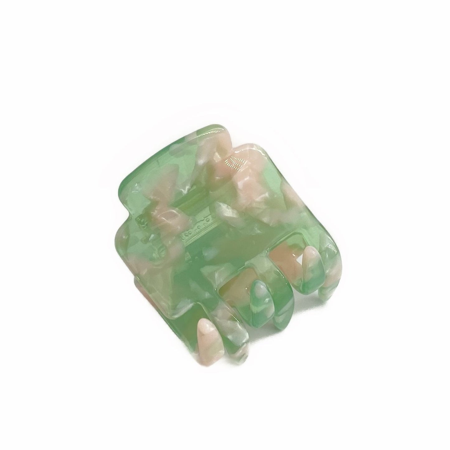 Hair Clip Tilda Small - Light Green/Pink Tortoise