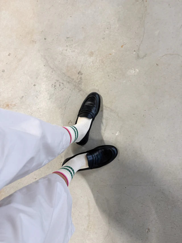 Jutelaune Stripe Socks - Green/Pink