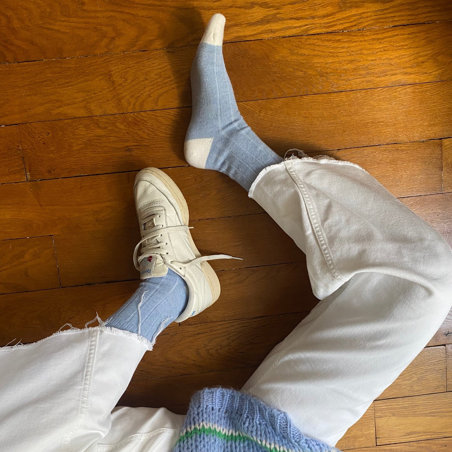 Merino Wool Socks with Bands - Blue