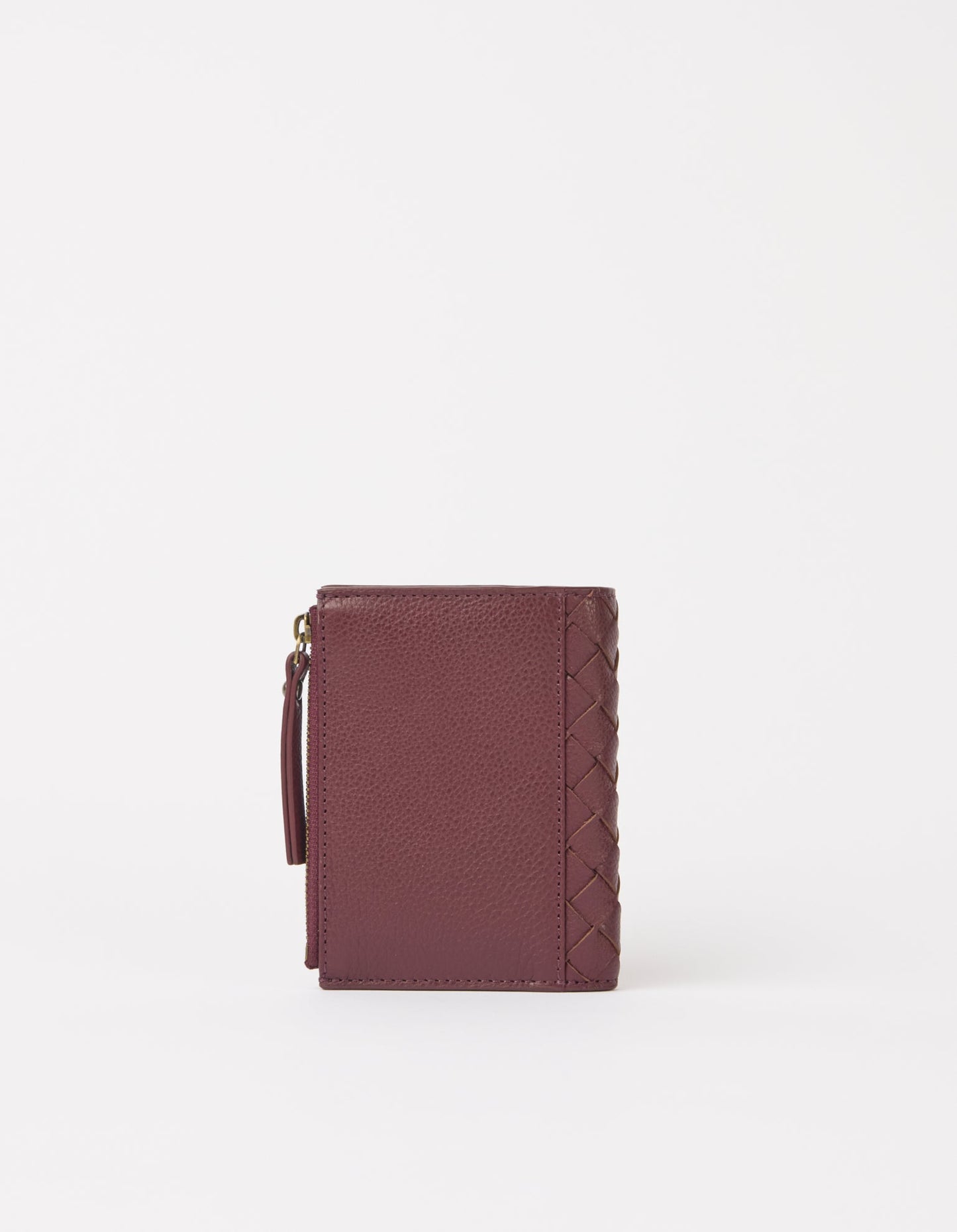 Jamie Wallet - Woven Dark Cherry