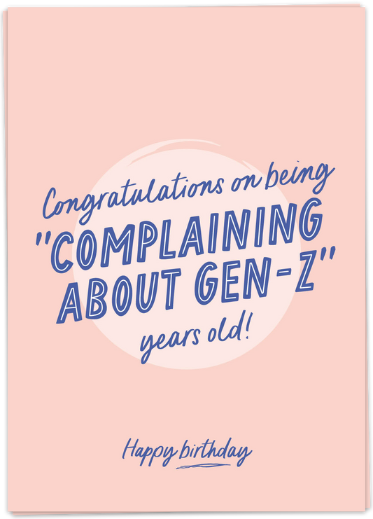 Kaart Blanche - Complaining about gen Z